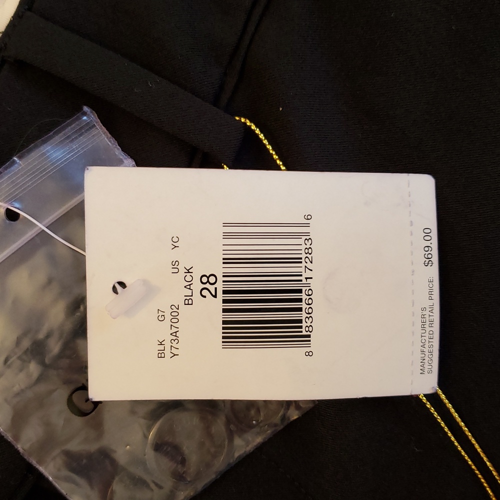 Guess Black Cropped Dress Pants with Button Detail Size 28 NWT - Picture 9 of 10